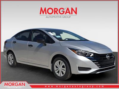 2025 Nissan Versa 1.6 S in Silver — front three-quarter view