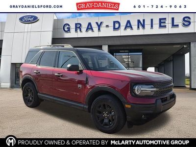 2025 Ford Bronco Sport Big Bend in Ruby Red Metallic Tinted Clearcoat — front three-quarter view