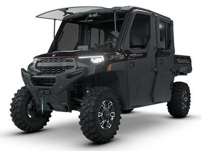 2026 Polaris Ranger Crew XP 1000 NorthStar Texas Edition in Black Crystal — front three-quarter view