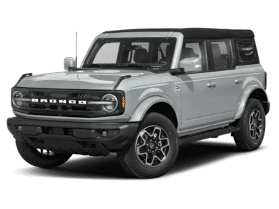 2026 Ford Bronco Outer Banks in Gray — front three-quarter view