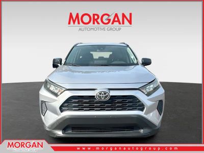 2019 Toyota RAV4 LE in Silver — front three-quarter view