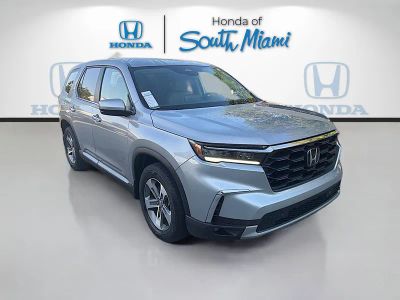 2025 Honda Pilot EX-L in Lunar Silver Metallic — front three-quarter view