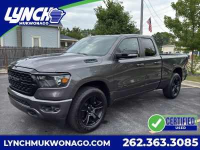 2022 RAM 1500 Big Horn in Granite Crystal Metallic Clearcoat — front three-quarter view