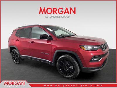 2026 Jeep Compass Latitude in Red — front three-quarter view