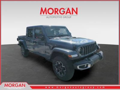 2026 Jeep Gladiator Sahara in Gray — front three-quarter view