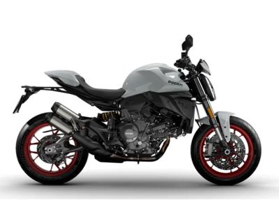 2026 Ducati Monster Plus Iceberg White — front three-quarter view