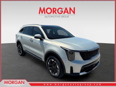 2026 Kia Sorento S in Ivory Silver — front three-quarter view