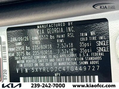 2026 Kia Sorento — photo 42 view
