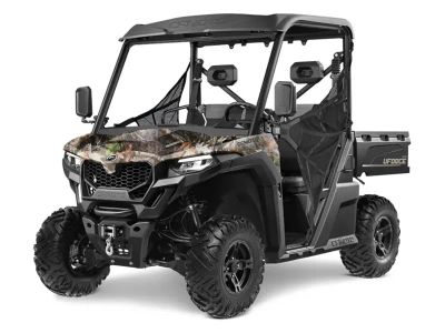 2026 CFMOTO UForce 600 in TrueTimber Kanati — front three-quarter view