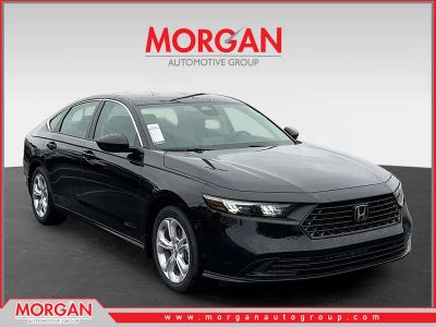 2026 Honda Accord Sedan LX in Crystal Black Pearl — front three-quarter view