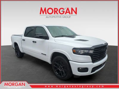 2026 Ram 1500 Laramie in White — front three-quarter view
