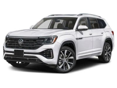 2026 Volkswagen Atlas 2.0T SEL Premium R-Line in White Pearl — front three-quarter view
