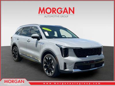 2024 Kia Sorento SX in Gray — front three-quarter view