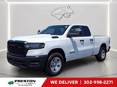 2025 RAM 1500 Tradesman in Bright White Clearcoat — front three-quarter view