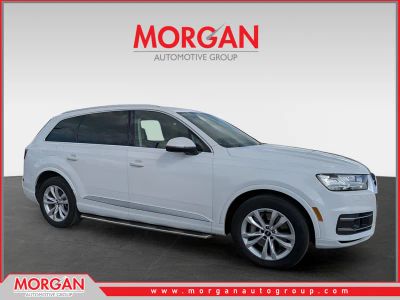 2018 Audi Q7 3.0T Prestige in White — front three-quarter view