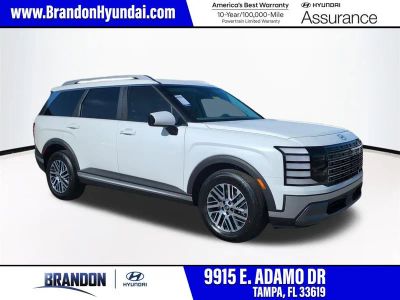 2026 Hyundai PALISADE SEL in White — front three-quarter view