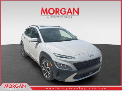 2023 Hyundai Kona Limited in Cyber Silver — front three-quarter view