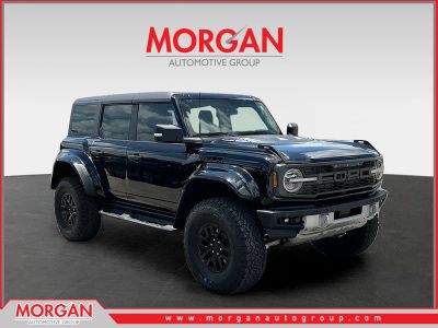 2024 Ford Bronco Raptor in Shadow Black — front three-quarter view