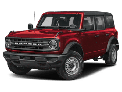 2025 Ford Bronco Base in Red — front three-quarter view