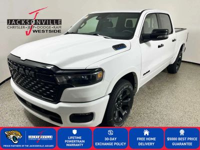 2026 RAM 1500 Big Horn in Bright White Clear-Coat Exterior Paint — front three-quarter view