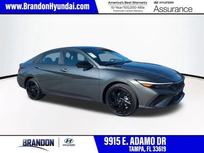 2026 Hyundai ELANTRA HYBRID SEL Sport in Gray — front three-quarter view