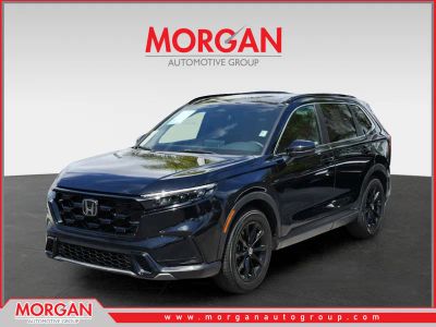 2023 Honda CR-V Hybrid Sport in Crystal Black Pearl — front three-quarter view