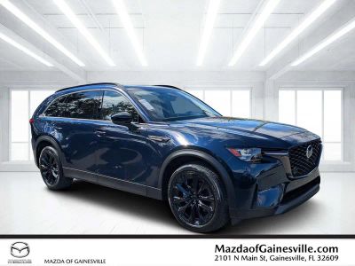 2026 Mazda CX-90 PHEV Premium in Blue — front three-quarter view
