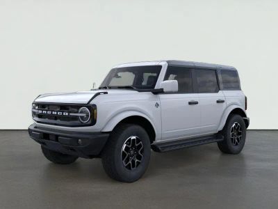 2026 Ford Bronco Outer Banks in Oxford White — front three-quarter view