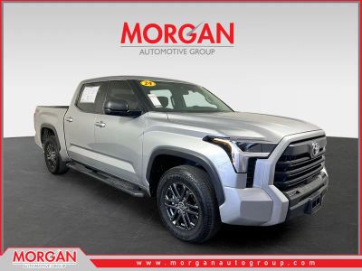2024 Toyota Tundra SR5 in Celestial Silver Metallic — front three-quarter view