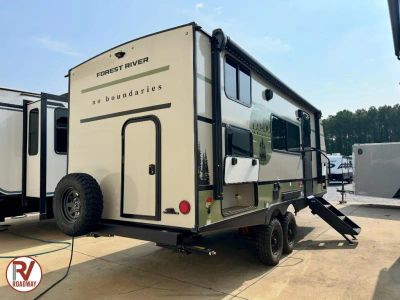 2027 Forest River RV No Boundaries — rear three-quarter view