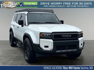 2025 Toyota Land Cruiser Base in Wind Chill Pearl — front three-quarter view
