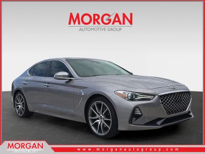 2021 Genesis G70 2.0T in Savile Silver — front three-quarter view