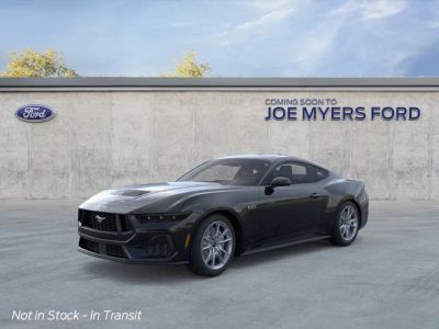 2026 Ford Mustang in Shadow Black — front three-quarter view