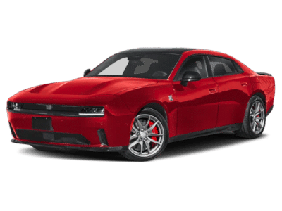 2026 Dodge Charger R/T Plus in Redeye — front three-quarter view