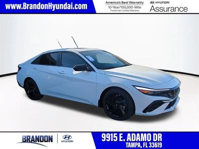 2026 Hyundai ELANTRA SEL Sport in White — front three-quarter view