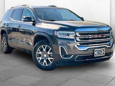 2020 GMC Acadia SLT in Smokey Quartz Metallic — front three-quarter view