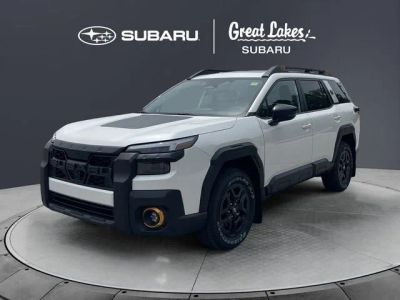 2026 Subaru OUTBACK Wilderness in Crystal White Pearl — front three-quarter view