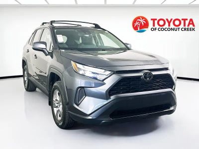 2023 Toyota RAV4 XLE in Magnetic Gray Metallic — front three-quarter view
