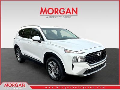 2023 Hyundai Santa Fe SEL in White — front three-quarter view