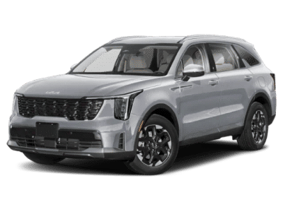 2025 Kia Sorento S in Silver — front three-quarter view