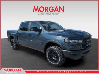 2026 Ram 1500 Rebel in Blue — front three-quarter view
