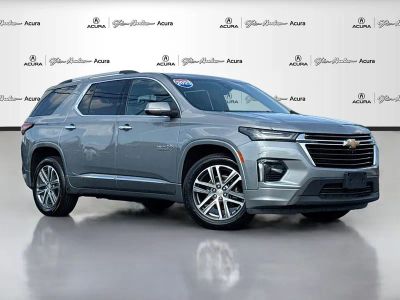 2023 Chevrolet Traverse High Country in Sterling Gray Metallic — front three-quarter view