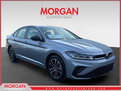 2026 Volkswagen Jetta Sport in Silver Metallic — front three-quarter view