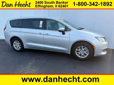 2023 Chrysler Voyager LX in Silver Mist Clearcoat — front three-quarter view