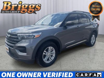 2022 Ford Explorer XLT in Carbonized Gray Metallic — front three-quarter view