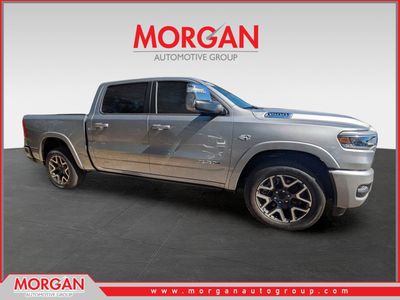 2026 Ram 1500 Laramie in Silver — front three-quarter view