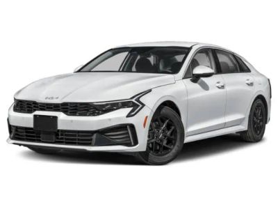 2026 Kia K5 LXS in White — front three-quarter view