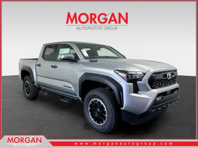 2025 Toyota Tacoma 4WD TRD Off Road Hybrid in Celestial Silver Metallic — front three-quarter view