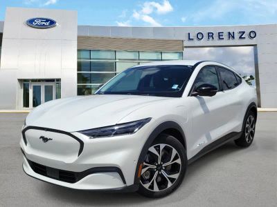 2024 Ford Mustang Mach-E Select in Star White Metallic Tri-Coat — front three-quarter view