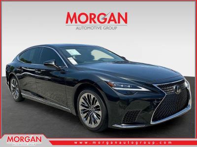 2023 Lexus LS 500 in Caviar — front three-quarter view